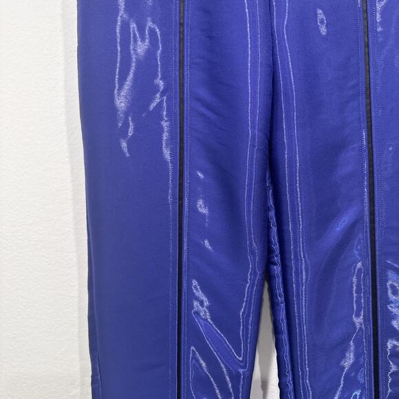 RISTO Shiny Purple Black Pants Women’s Size Medium Silk Blend High Rise Evening - Picture 5 of 10